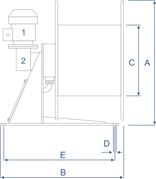 Кабельные барабаны моторные - чертеж 1