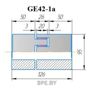 Муфта кулачковая GE42-1а — чертёж
