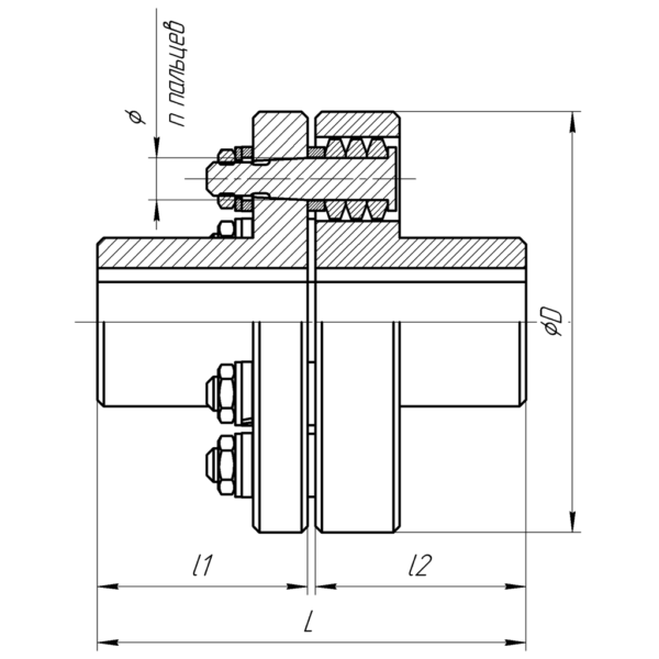 Муфта МУВП-13 чертеж