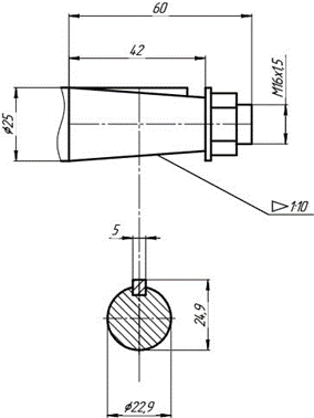 Редуктор Ц3ВК-100 входной конический вал - чертеж