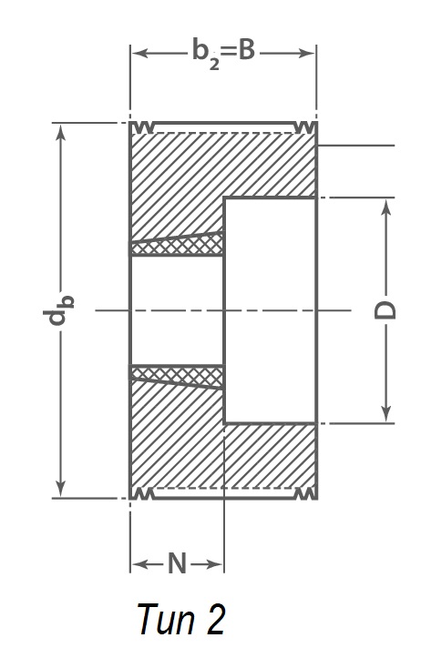 Шкив поликлиновоой Тип 2 - чертеж