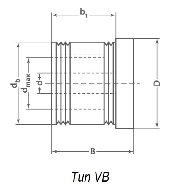 Шкив поликлиновоой Тип VB - чертеж