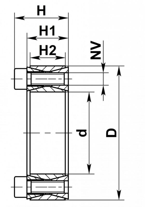 Втулка быстрозажимная KLGG - чертеж Втулка быстрозажимная KLGG - чертеж