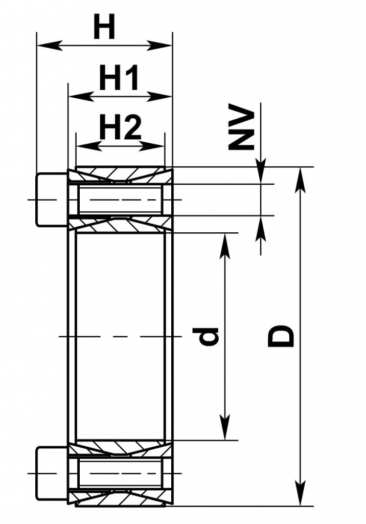 Втулка быстрозажимная KLGG - чертеж
